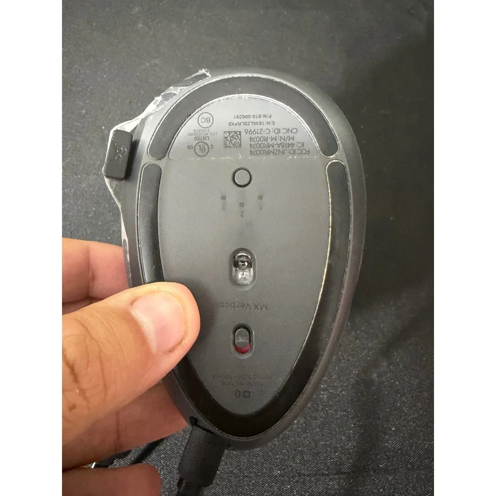 Logitech MX Vertical Ergonomic Mouse OS Graphite EUC Wireless Bluetooth M-R0074